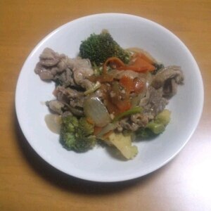 中華風　ブロッコリーと豚肉の炒め物